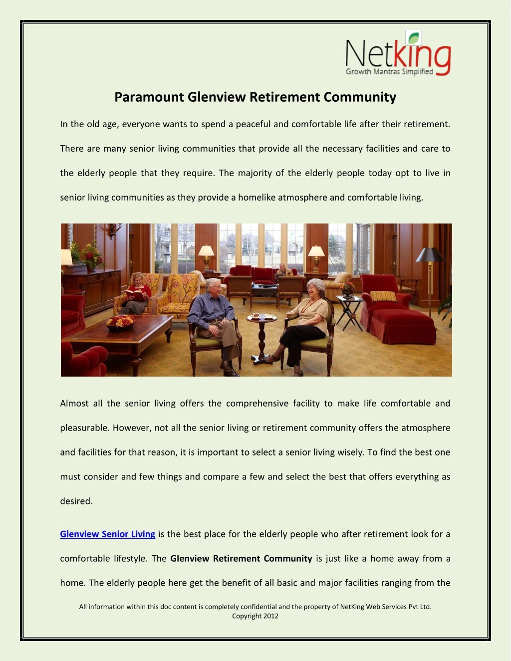 paramount glenview retirement community