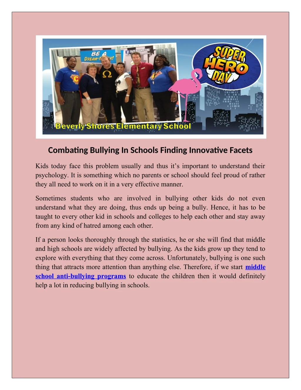 combating bullying in schools finding innovative