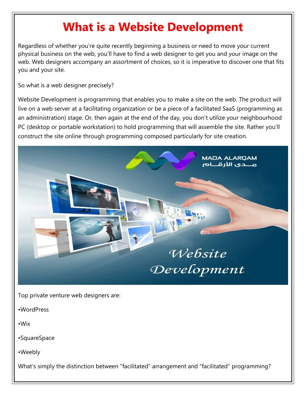 what is a website development