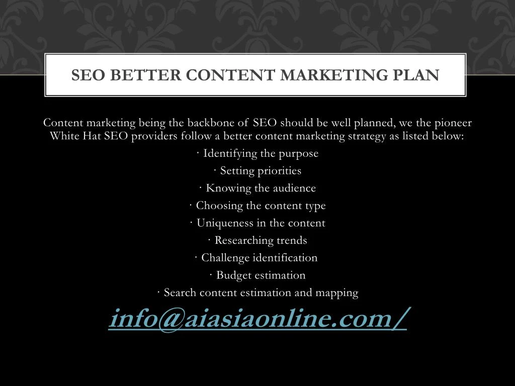 seo better content marketing plan