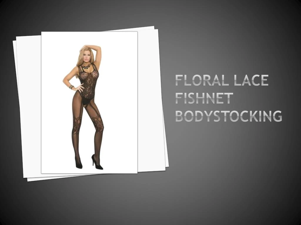 floral lace fishnet bodystocking