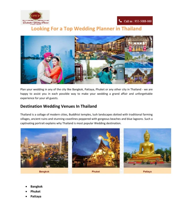 Looking For a Top Wedding Planner in Thailand