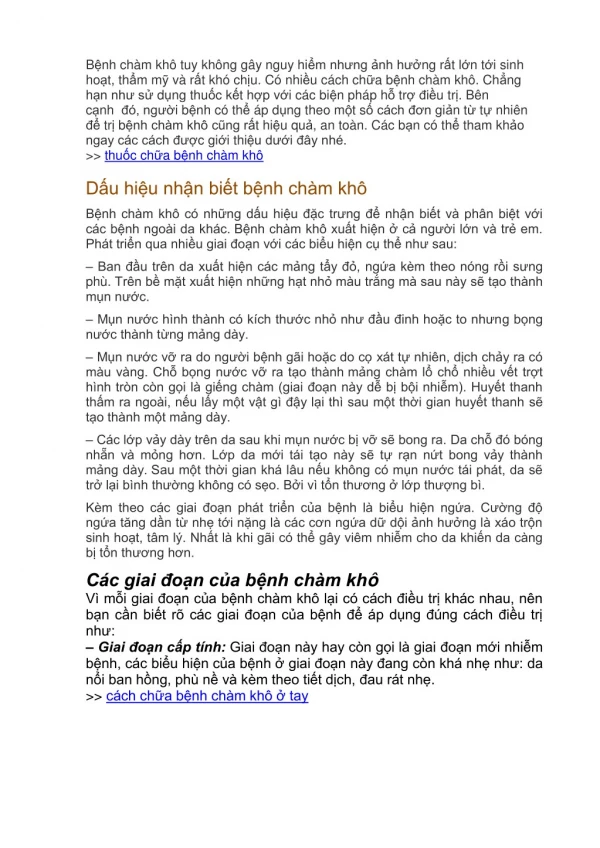 Cách chữa bệnh chàm khô ở tay