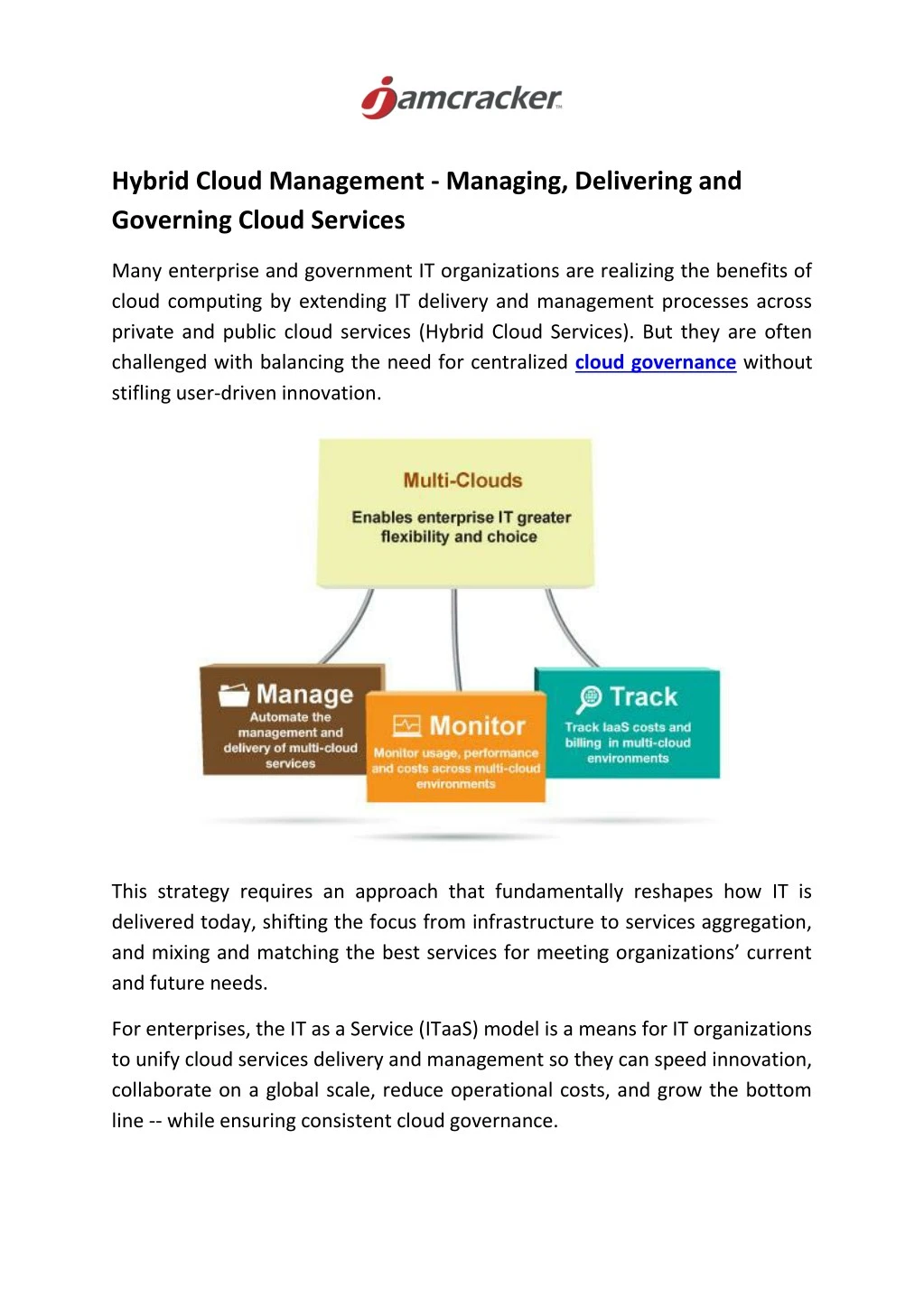hybrid cloud management managing delivering