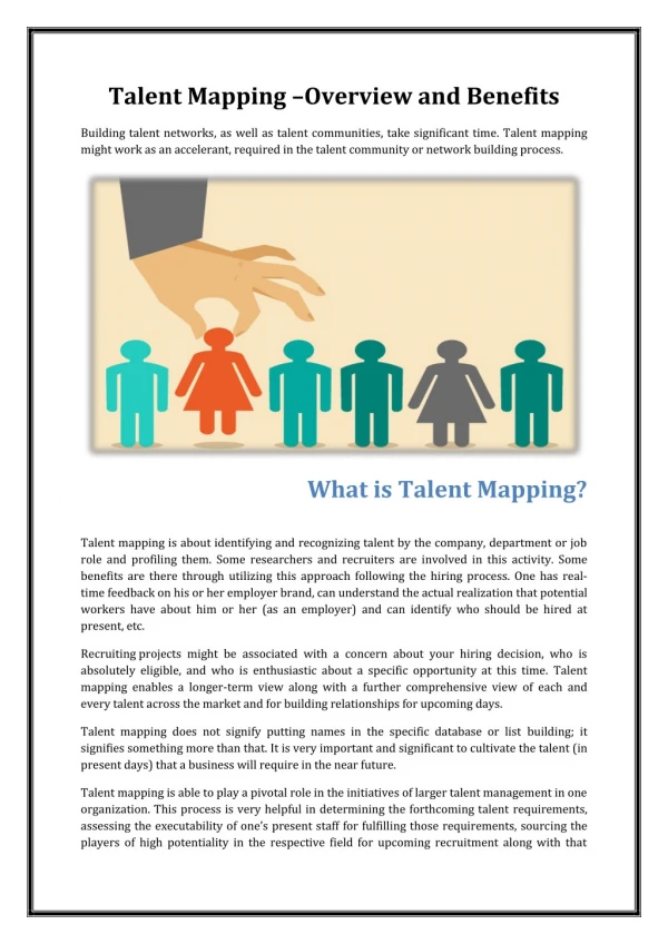 Talent Mapping –Overview and Benefits