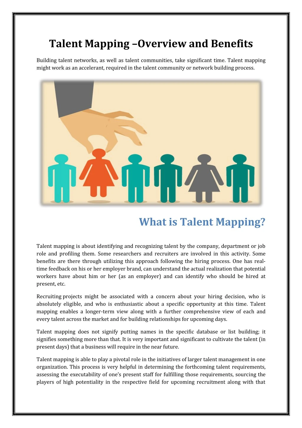 talent mapping overview and benefits