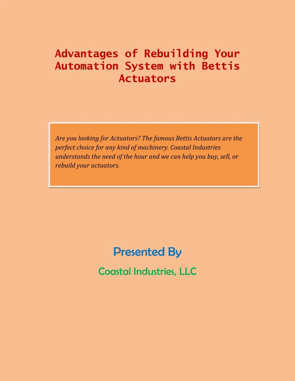 advantages of rebuilding your automation system