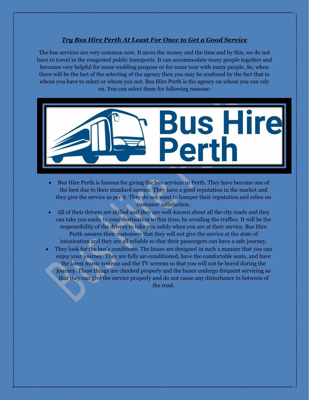 try bus hire perth at least for once