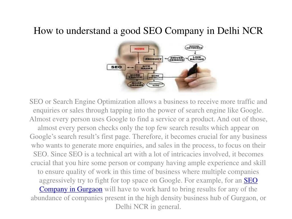 how to understand a good seo company in delhi ncr
