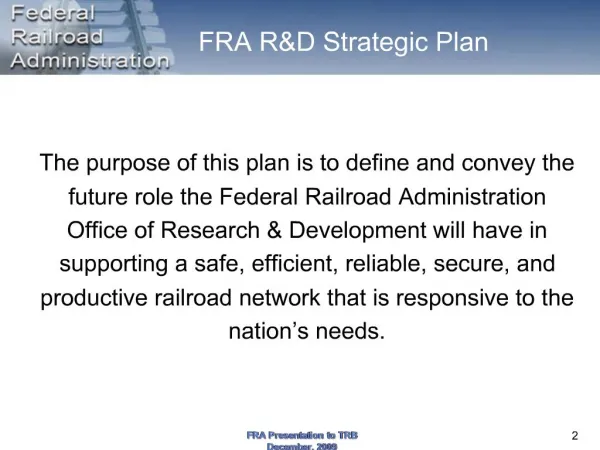 Federal Railroad Administration Office of Research and Development
