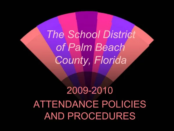 The School District of Palm Beach County, Florida