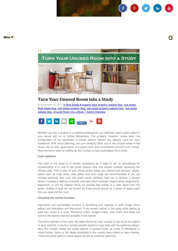 Turn Your Unused Room into a Study