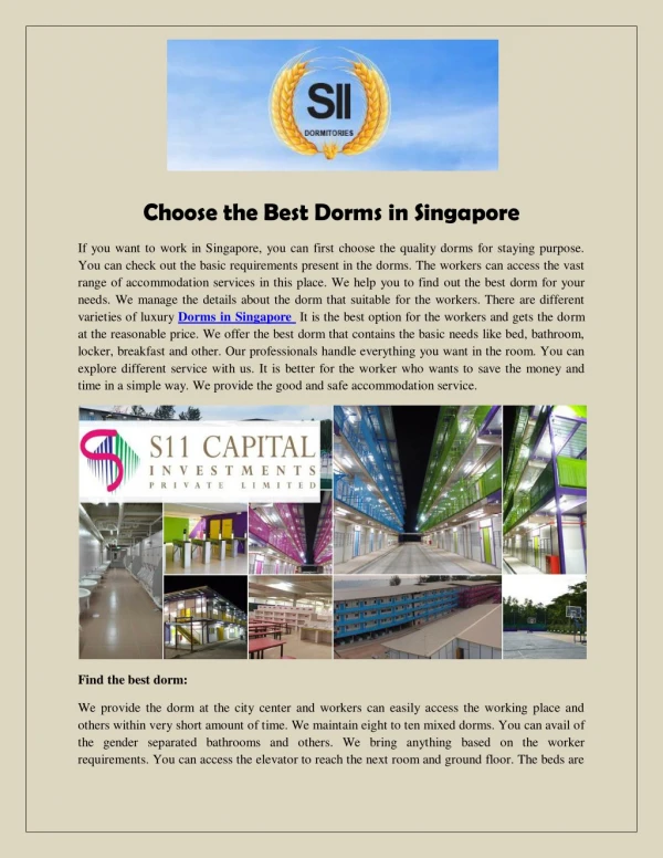 Choose the Best Dorms in Singapore