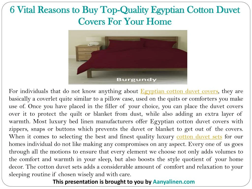 6 vital reasons to buy top quality egyptian