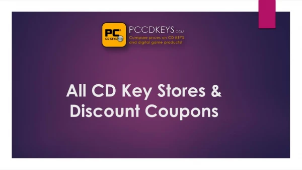 All CD Key Stores & Discount Coupons