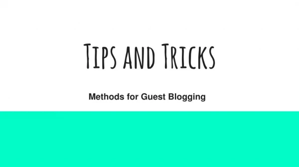 Tips of guest blogging