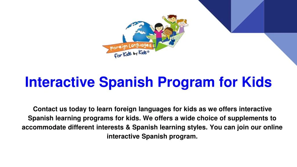 interactive spanish program for kids