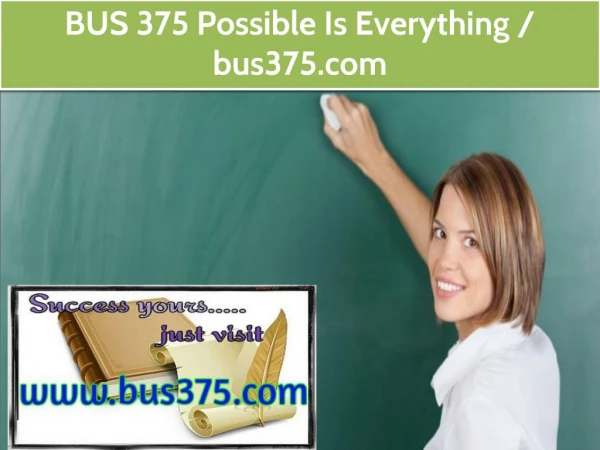 BUS 375 Possible Is Everything / bus375.com