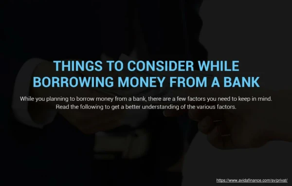 How to a borrow money from a bank