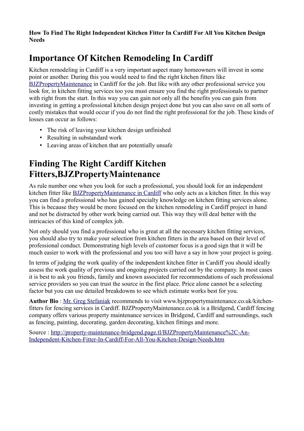 how to find the right independent kitchen fitter