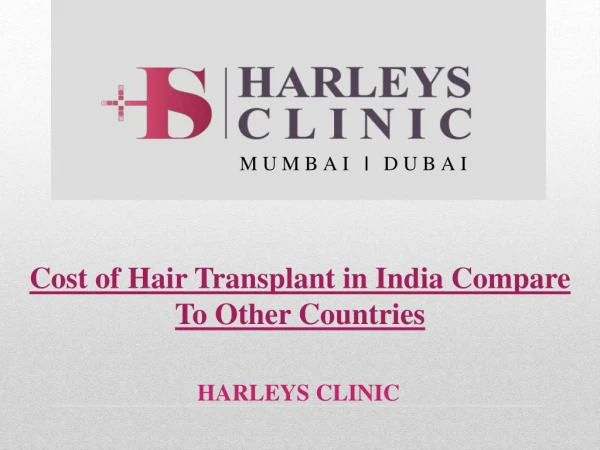 Cost of Hair Transplant in India Compare To Other Countries