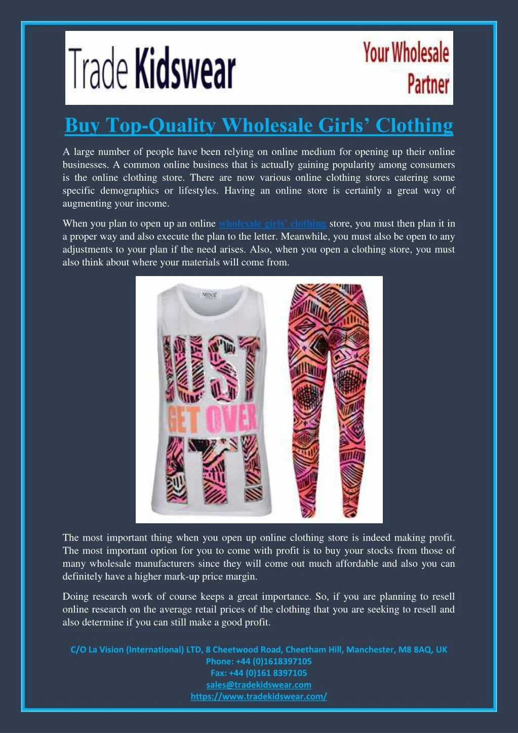 buy top quality wholesale girls clothing