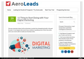11 Thing to Start Doing with Your Digital Marketing - slide 1
