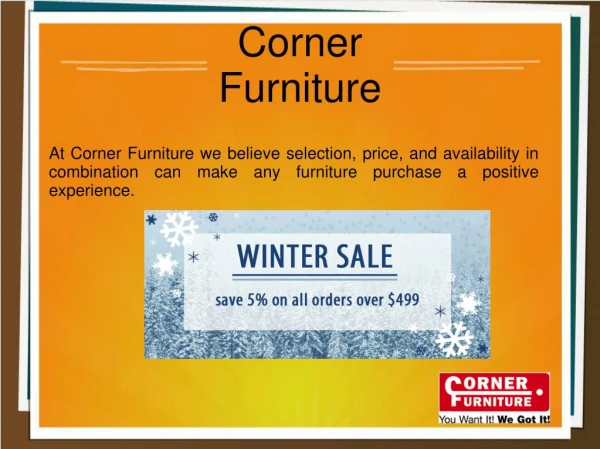 Furniture Store For Home Decoration - Corner Furniture