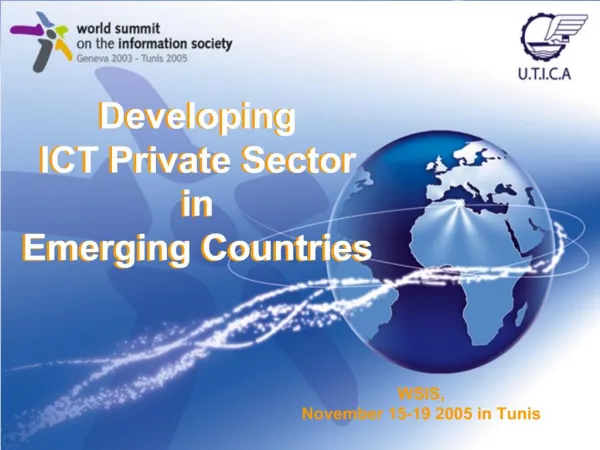 Developing ICT Private Sector in Emerging Countries