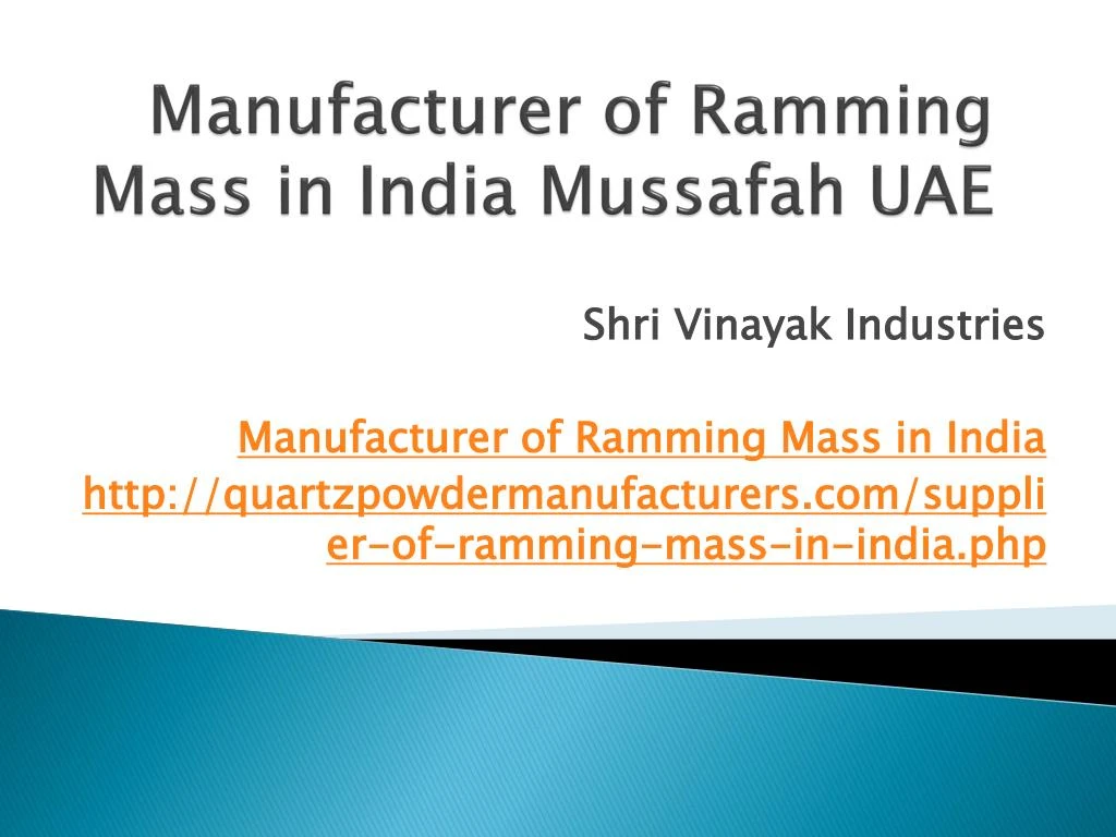 manufacturer of ramming mass in india mussafah uae