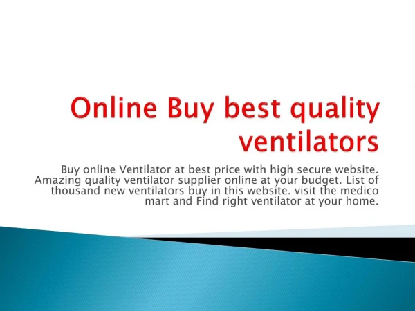 Online buy 3100A ventilators