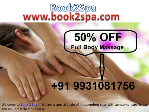 Full Body Massage Centres in Gurgaon at Book2Spa