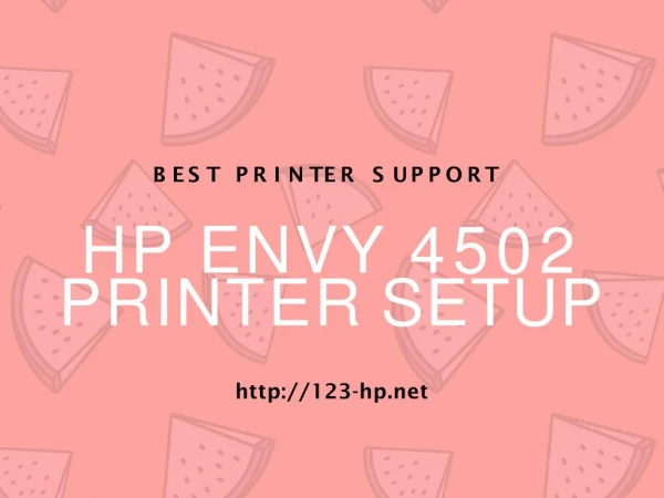 HP Envy 4502 printer setup and Troubleshooting Solution