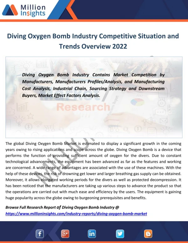 Diving Oxygen Bomb Market Production, Consumption, Export, Import Forecast 2017-2022