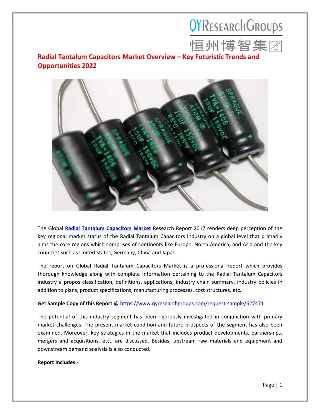 radial tantalum capacitors market overview