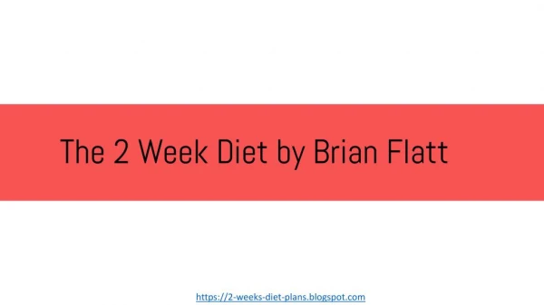 The 2 Week Diet Plan