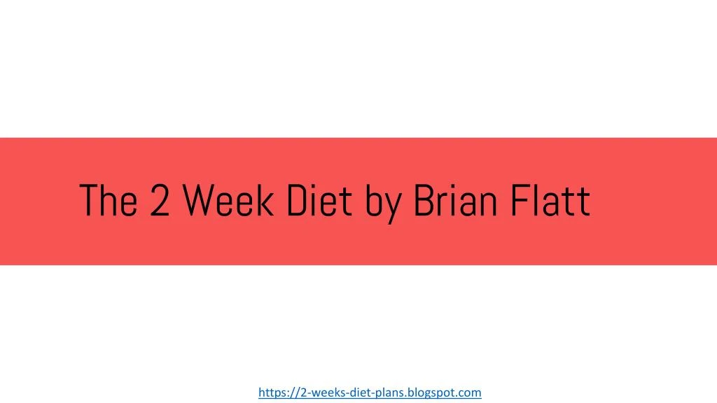 the 2 week diet by brian flatt