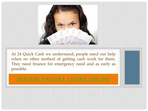 Instant payday loans online