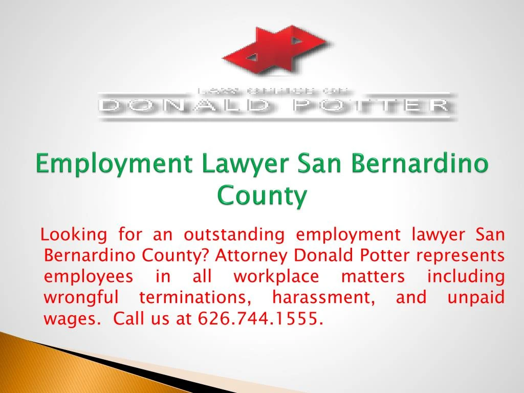 employment lawyer san bernardino county