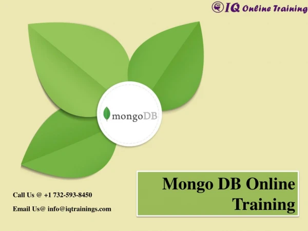 Mongo DB Online Training Course | Job Support | IQ Online Training