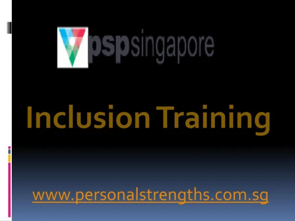 Inclusion Training - personalstrengths.com.sg