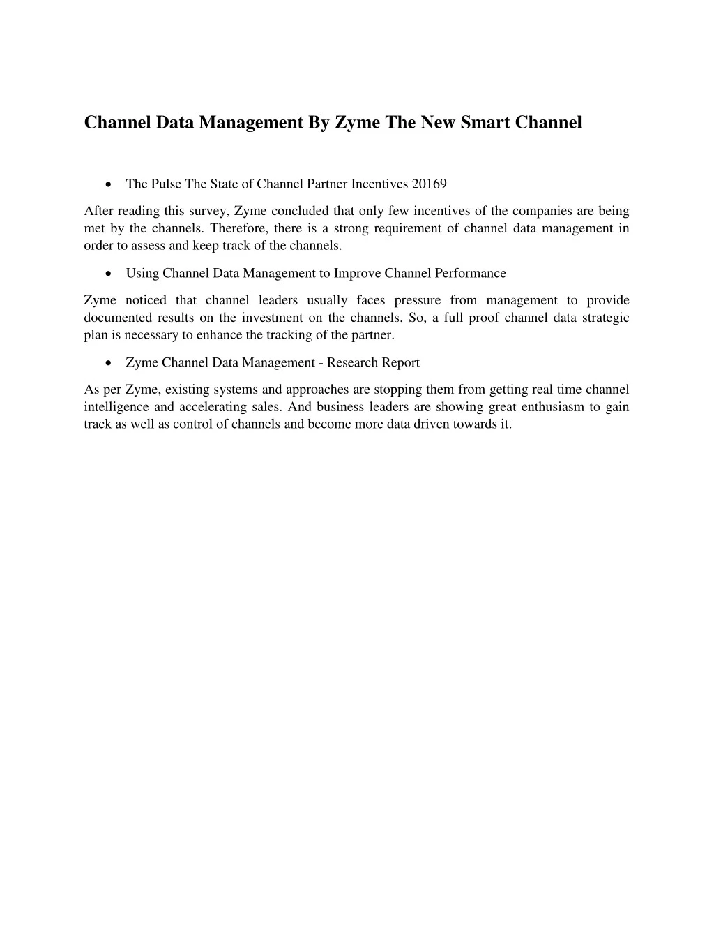 channel data management by zyme the new smart