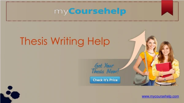 Thesis Writing Help - Mycoursehelp