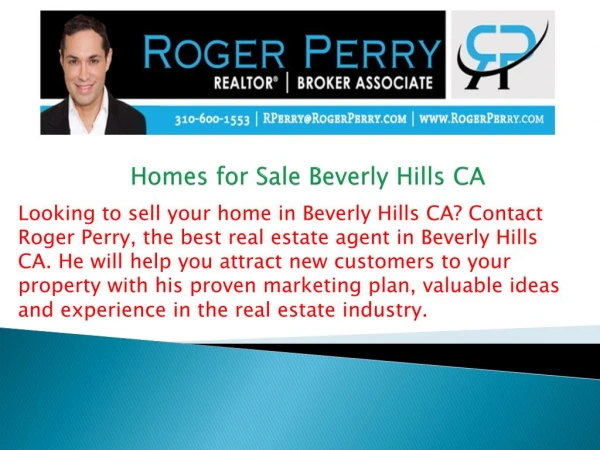 Homes for Sale Beverly Hills CA