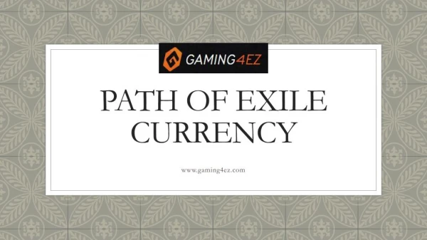 Path of exile currency