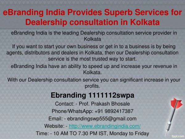 6.eBranding India Provides Superb Services for Dealership consultation in Kolkata