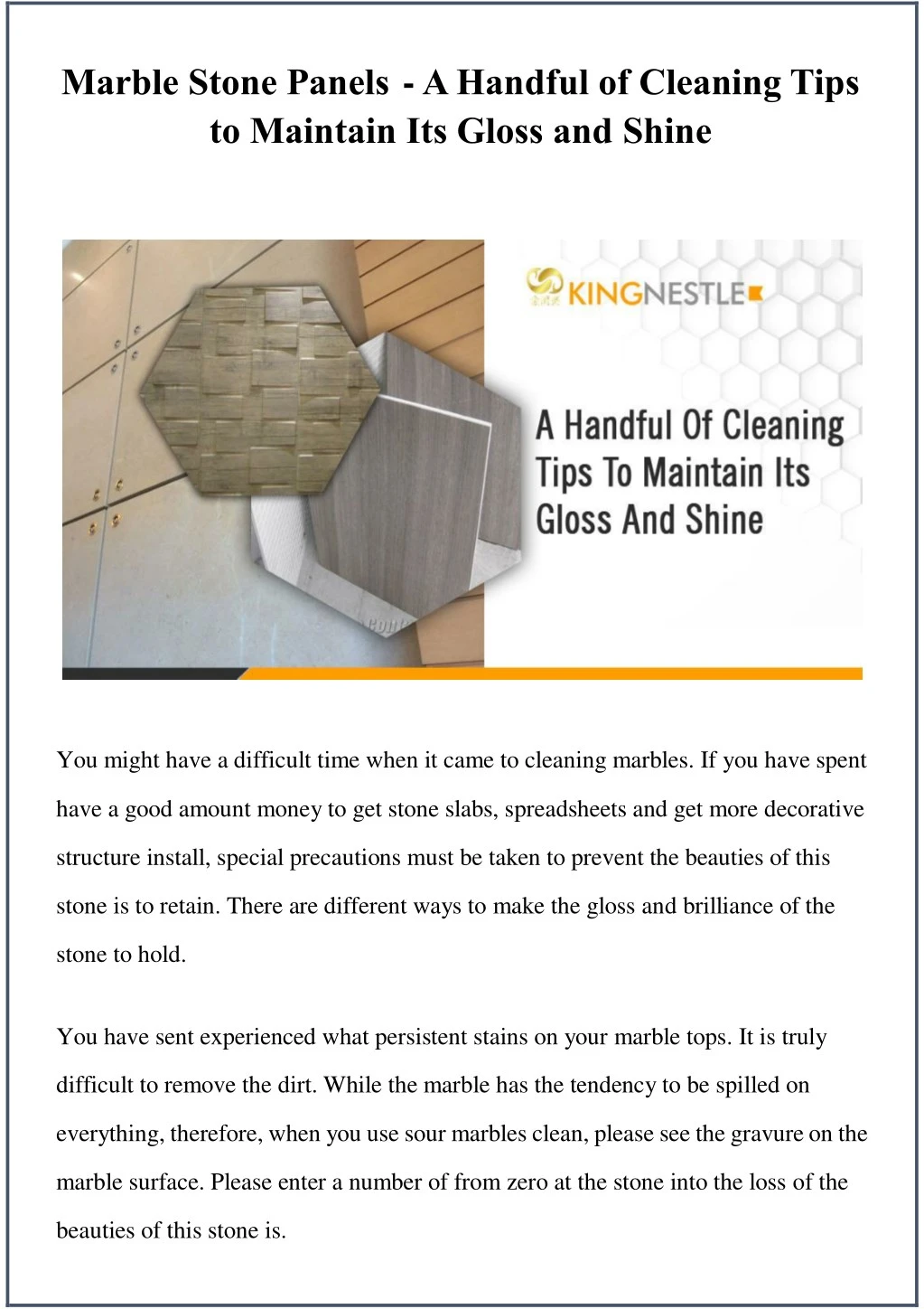 marble stone panels a handful of cleaning tips