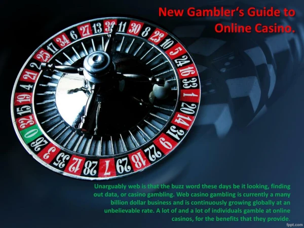 New Gambler‘s Guide to Online Casino.