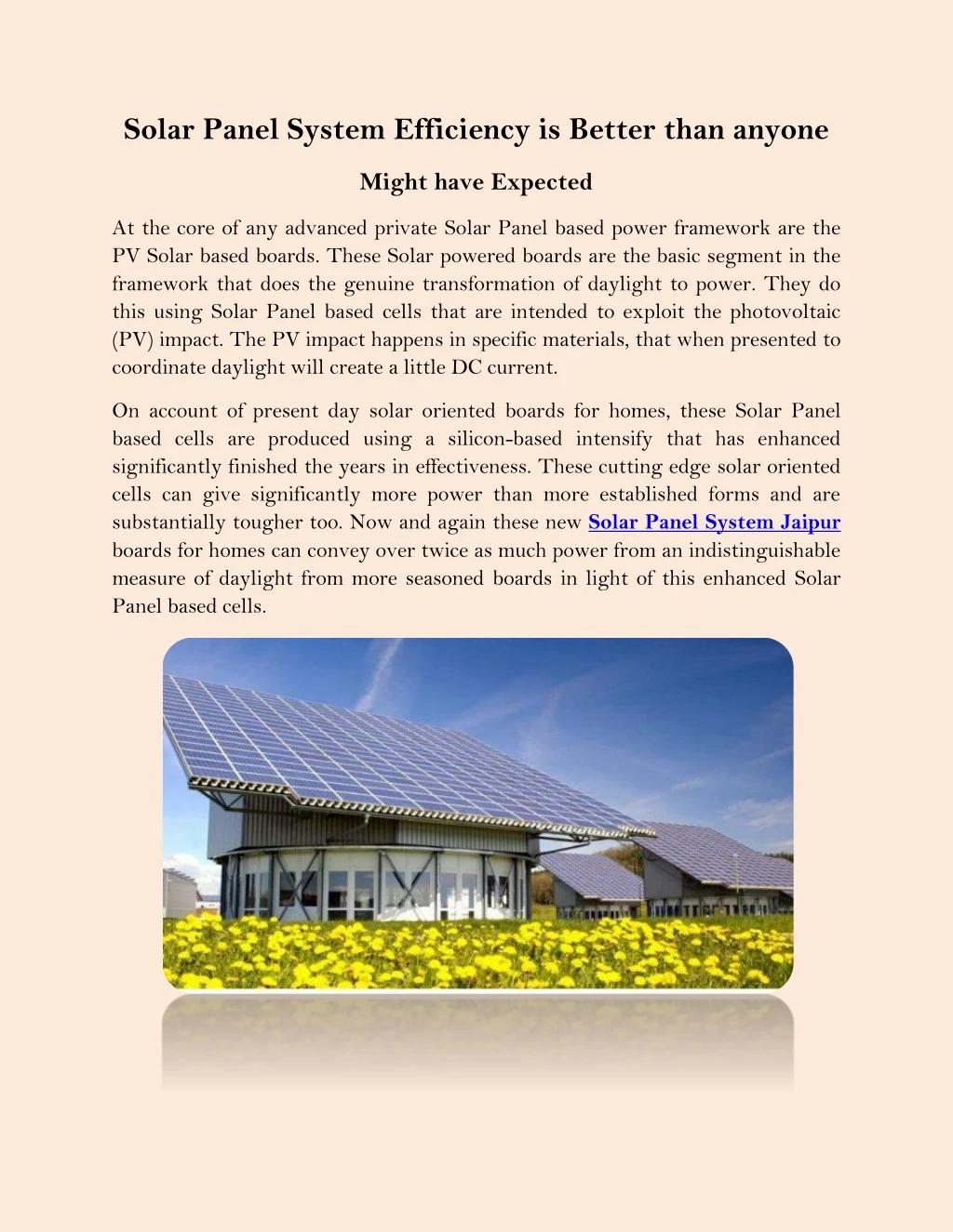 solar panel system efficiency is better than