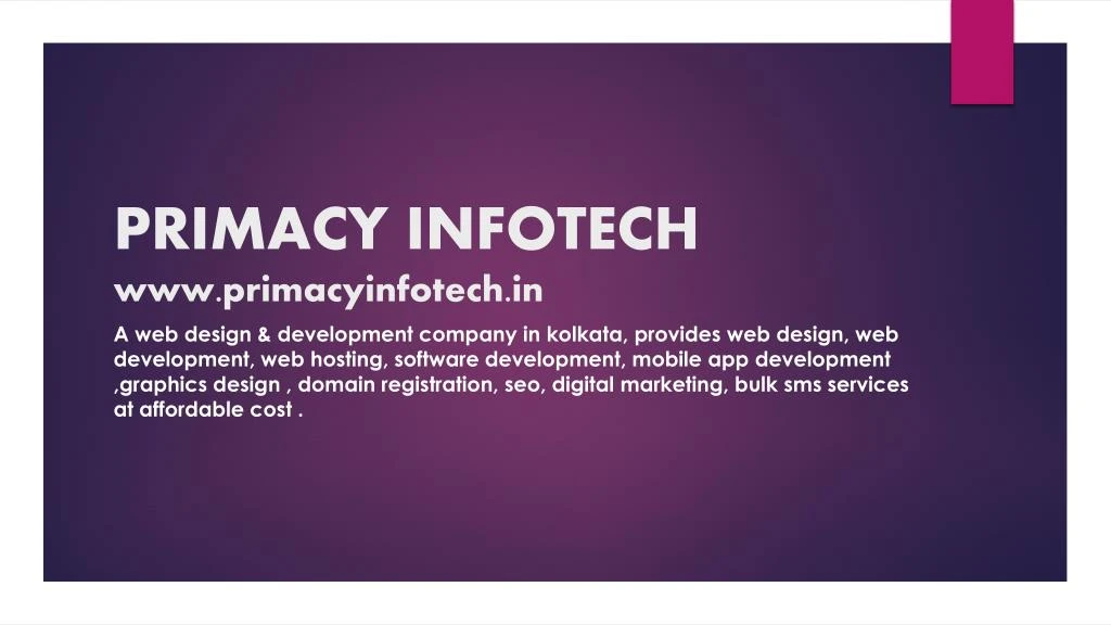 primacy infotech www primacyinfotech in